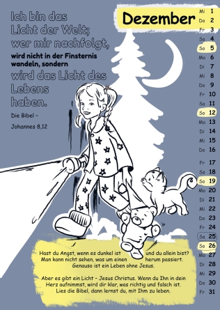 Mit Stift und Bibel (Kinderkalender mit Bibelversen zum Ausmalen) - Ernst-Paulus-Verlag