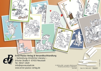 Mit Stift und Bibel (Kinderkalender mit Bibelversen zum Ausmalen) - Ernst-Paulus-Verlag