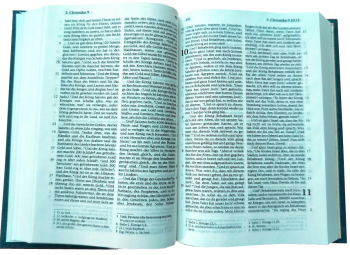*Pocketbibel, Kunstleder, blaugrau, 9,5 x 14,0 x 2,3 cm