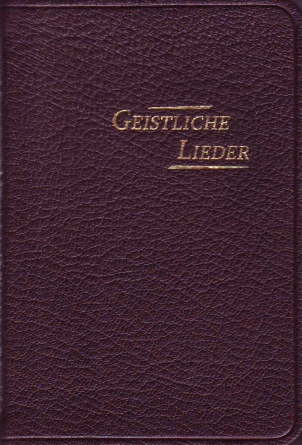 Geistliche Lieder, erweiterte Auflage 254 Lieder – klein – Leder, dunkelbraun, Rotgoldschnitt