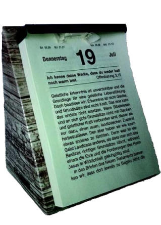*Tischaufsteller für Abreißkalender