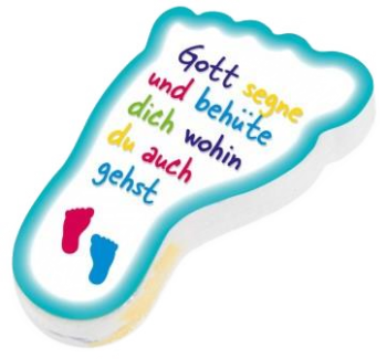 *Handtuch Fuß „Gott segne und behüte dich“