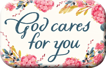 *Magnet „God cares for you“