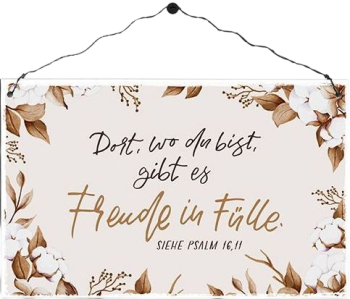 *Holzschild „Freude in Fülle“