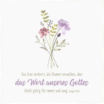 *Holzschild – klein „Das Wort unseres Gottes“