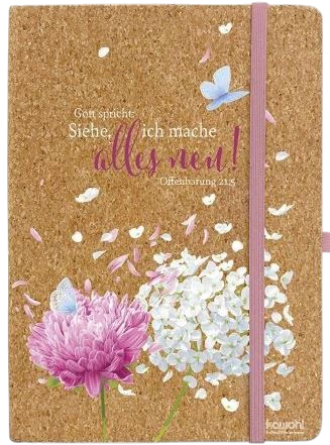 *Notizbuch Kork „Siehe, ich mache alles neu!“