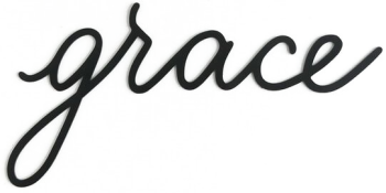 *Schriftzug aus Metall „grace“