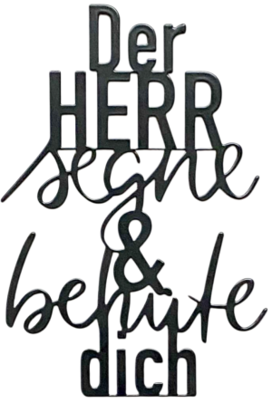 *Schriftzug aus Metall „Der HERR segne und behüte dich“