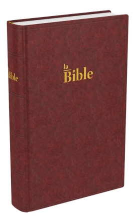 Bibel – französisch, Blindschnitt, weinrot