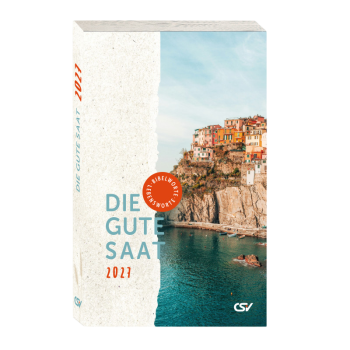 Die gute Saat evangelistischer Tageskalender Paperback mit biblischer Botschaft und Papier-Lesezeichen