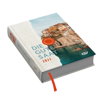 Die gute Saat evangelistischer Tages-Buchkalender Hardcover mit biblischer Botschaft