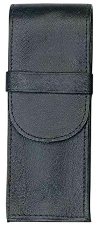 Großes, flaches Stifte-Etui aus echtem Leder für vier Schreibgeräte