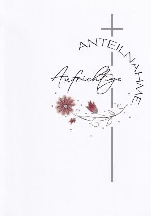 *Faltkarte „Trauer“ 2. Korinther 1,3.4