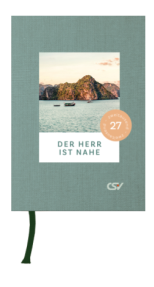 Der Herr ist nahe 2027 – Christlicher Buchkalender im Hardcover mit täglichen Andachten, Lesebändchen und Leinenoptik.