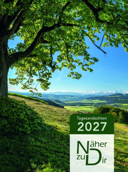 Näher zu Dir 2027 – Christlicher Buchkalender mit täglichen Bibelworten im Taschenformat, Motiv Baum