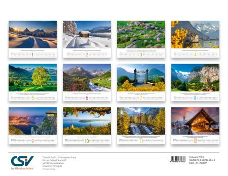 *Schweizer Bildkalender 2026, 40 x 31 cm