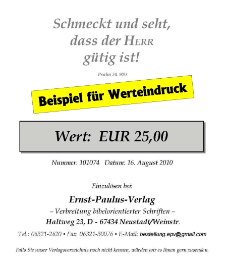 Geschenkgutschein, Motiv 10