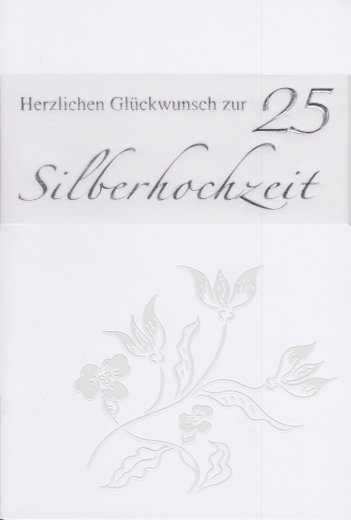 *Faltkarte „Silberhochzeit“ 2. Thessalonicher 3,18