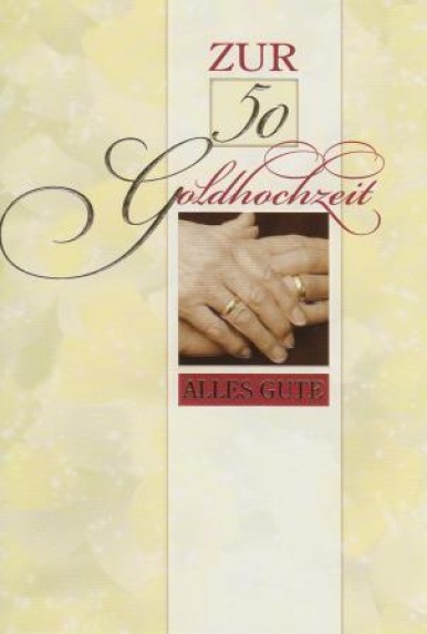 *Faltkarte, Elberf. Bibelvers, „Goldene Hochzeit“