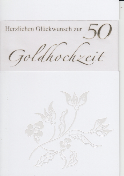 *Faltkarte „goldene Hochzeit“ Römer 15,13