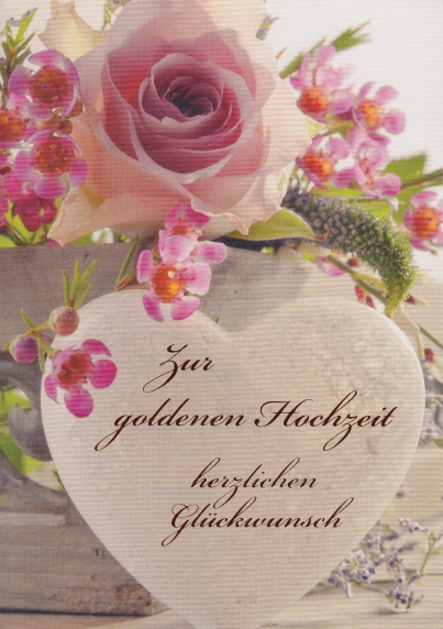 *Faltkarte „goldene Hochzeit“ Psalm 34,9