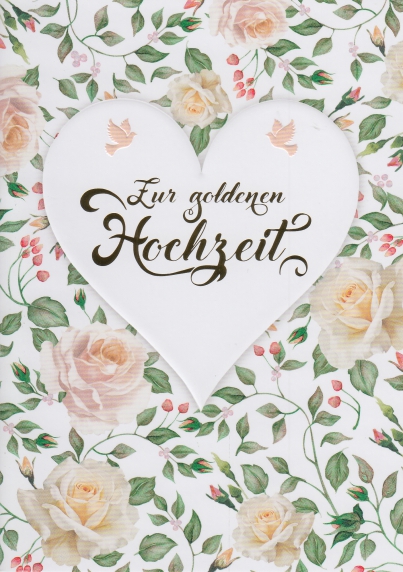 *Faltkarte „goldene Hochzeit“ Matthäus 28,20