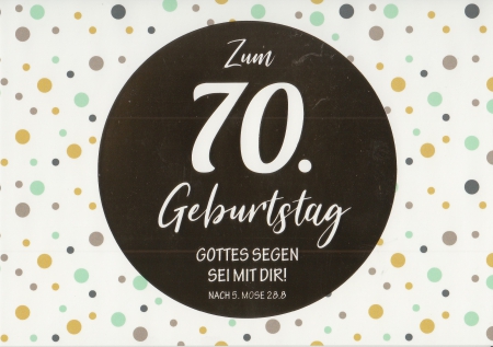 *Faltkarte „Zahlengeburtstag“ (70) 5. Mose 28,8