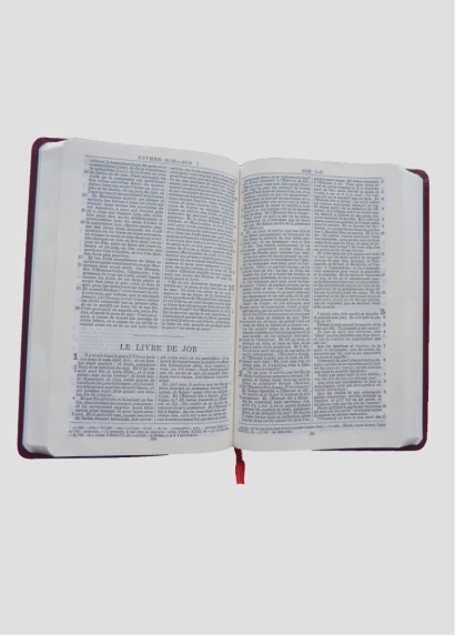 Bibel – französisch, Goldschnitt, weinrot, preisreduziert