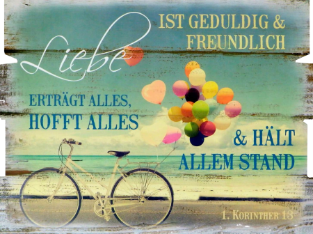 *Wandbild „Liebe ist geduldig & freundlich ...“