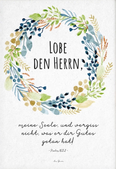 *Poster „Lobe den Herrn, Kranz“