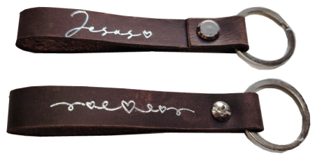 *Schlüsselanhänger, Leder „Jesus“