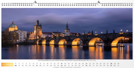 Panoramakalender XL 2027 – Hochwertiger Wandkalender mit Bibelversen, brillanten Bildern und silberner Spiralbindung.