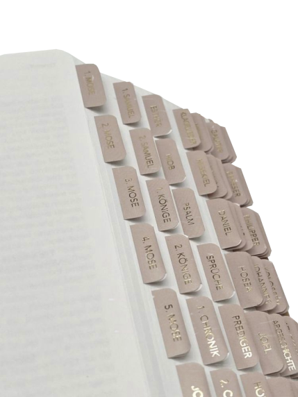 *Bibel-Griffregister cremefarben mit Goldveredelung