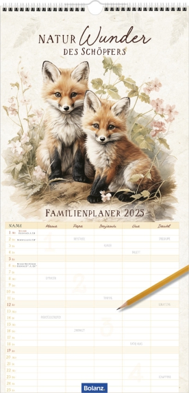 *Naturwunder des Schöpfers, 2025 – Familienplaner