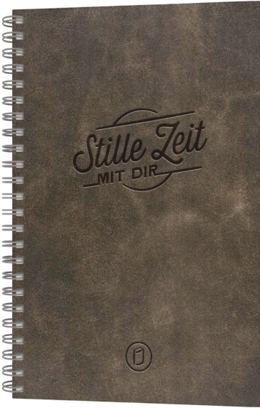 *Notizbuch „Stille Zeit mit Dir“ – Lederoptik Antik