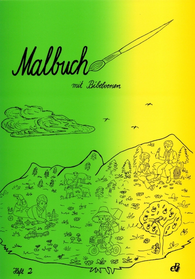 4 Malbücher komplett 1-4 mit Elberfelder Bibelversen, Buchpaket mit 4 Malheften
