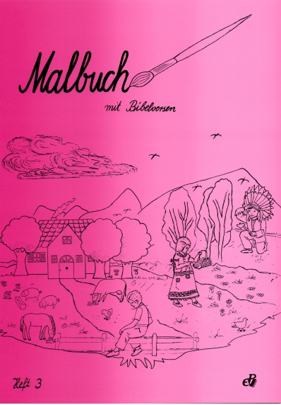 4 Malbücher komplett 1-4 mit Elberfelder Bibelversen, Buchpaket mit 4 Malheften