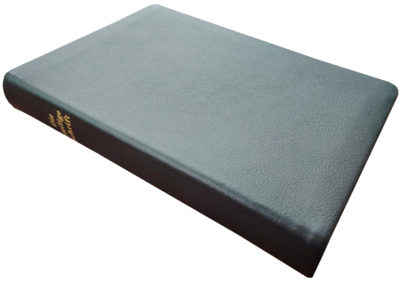 Taschenbibel, Leder, schwarz, Goldschnitt, mit Prägung „Die Heilige Schrift“, 13 x 18,3 x 2,9 cm