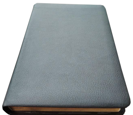 Taschenbibel, Leder, schwarz, Goldschnitt, mit Prägung „Die Heilige Schrift“, 13 x 18,3 x 2,9 cm