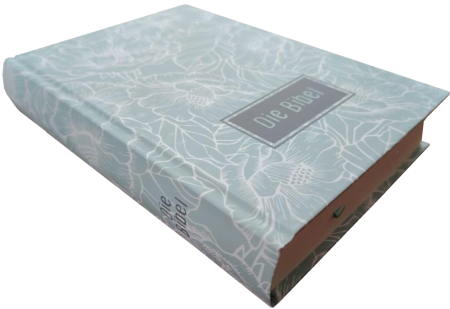Taschenbibel, Blumenmotiv, 13 x 18,3 x 2,9 cm