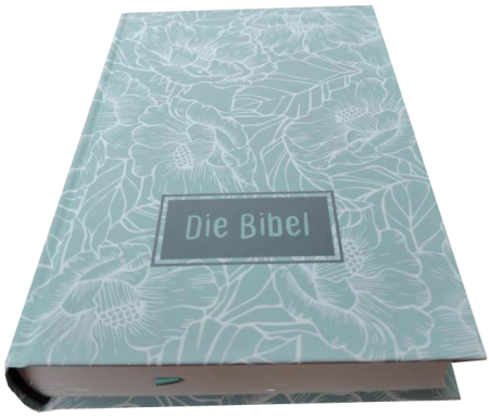 Taschenbibel, Blumenmotiv, 13 x 18,3 x 2,9 cm