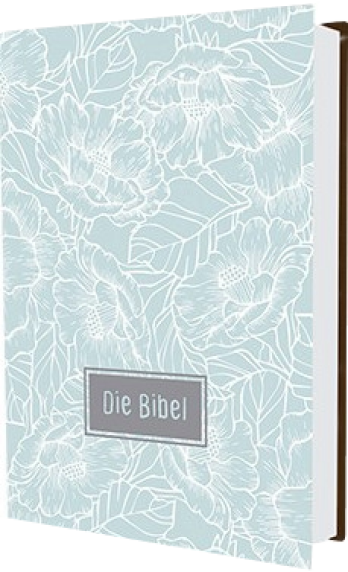 Taschenbibel, Blumenmotiv, 13 x 18,3 x 2,9 cm
