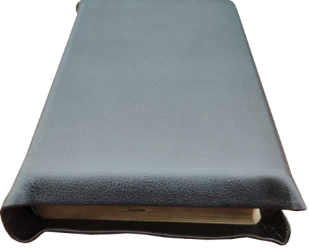 Standardbibel, Leder, schwarz, Goldschnitt mit Notizseiten, Schutzklappen, 15,7 x 23,0 x 5,5 cm