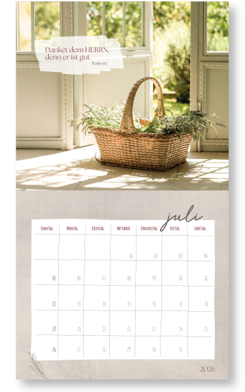 * Ein kleines Stück Land, Wandkalender 2026, 34 x 60,5 cm