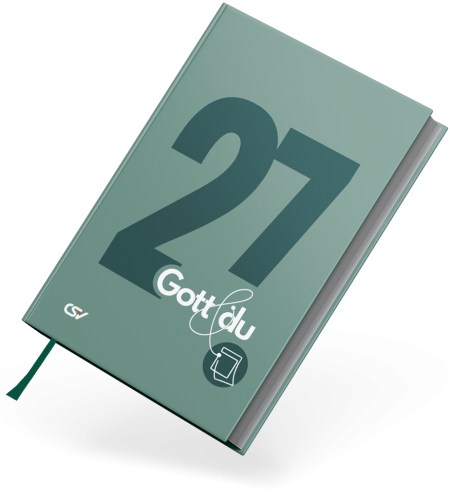 Gott&Du 2027 – Evangelistischer Buchkalender mit Bibelworten, Kurztexten, Smartcover-Einband und QR-Codes für junge Menschen.