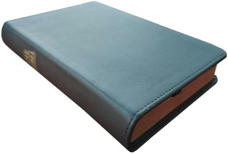 *Pocketbibel, Leder Meriva, dunkelbraun, Rotgoldschnitt, 9,5 x 14,0 x 2,3 cm