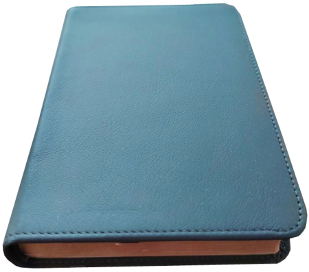 *Pocketbibel, Leder Meriva, dunkelbraun, Rotgoldschnitt, 9,5 x 14,0 x 2,3 cm