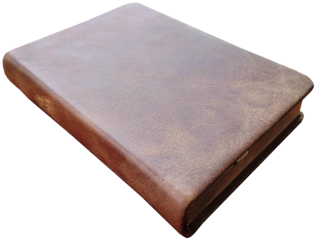 *Pocketbibel, Leder Toffee, hellbraun, Goldschnitt,  9,5 x 14,0 x 2,3 cm