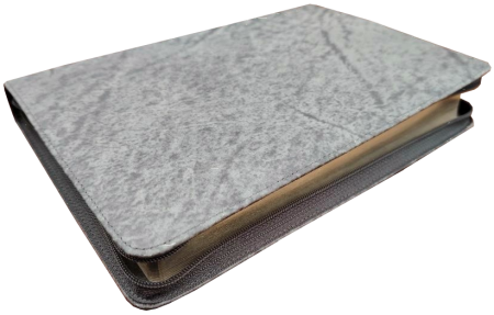 Standardbibel, Reißverschluss, Goldschnitt, braun-grau, 15,0 x 22,5 x 2,8 cm
