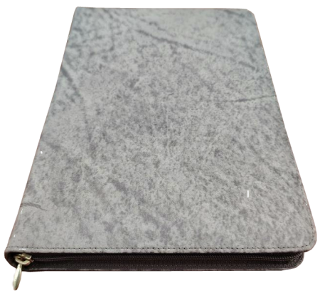 Standardbibel, Reißverschluss, Goldschnitt, braun-grau, 15,0 x 22,5 x 2,8 cm
